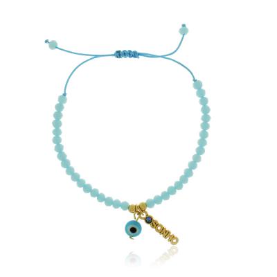 Pulseira Cristais Desejo Azul Claro