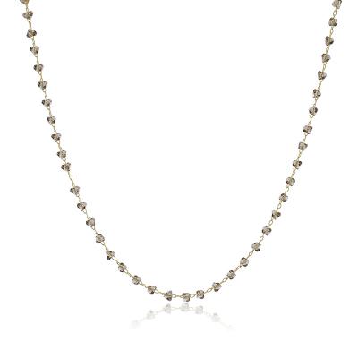 Choker Pedrinhas Fume Dourado