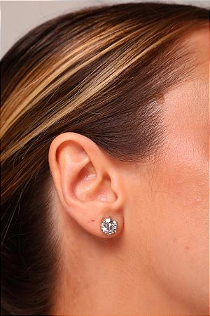 Brinco Circulo Moissanite Rbranco