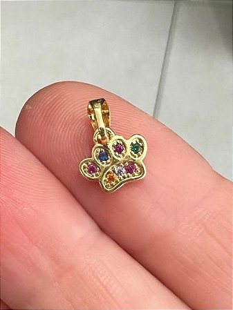 Pingente Patinha P Color Dourado