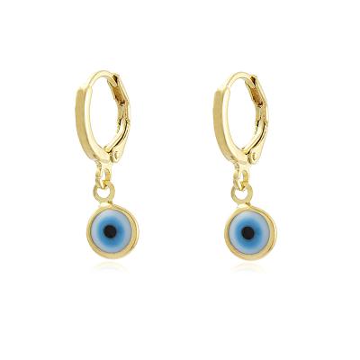 Brinco Argola Olho Grego Dourado