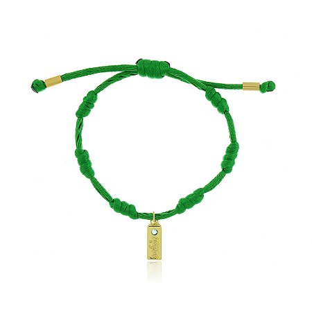 Pulseira Vibração Dourado Verde