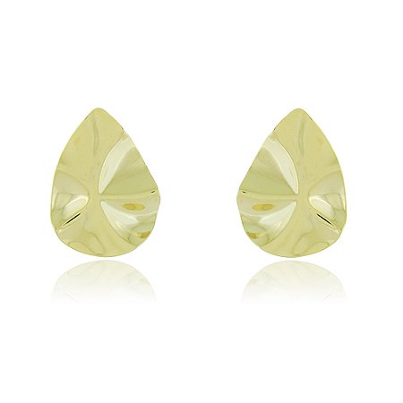 Brinco Gota Martelado Dourado