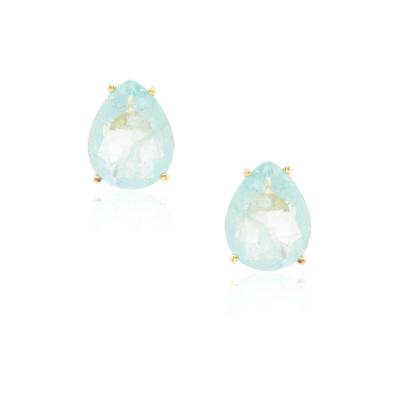 Brinco Celina Aquamarine Dourado