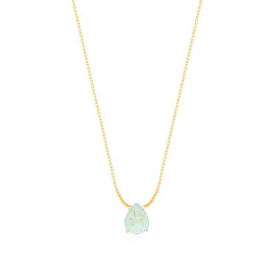 Colar Celina Aquamarine Dourado