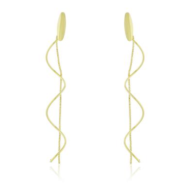 Brinco Fio Onda 2 Dourado