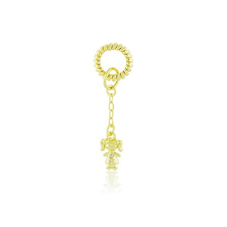Pin Lock Fio Menina Dourado