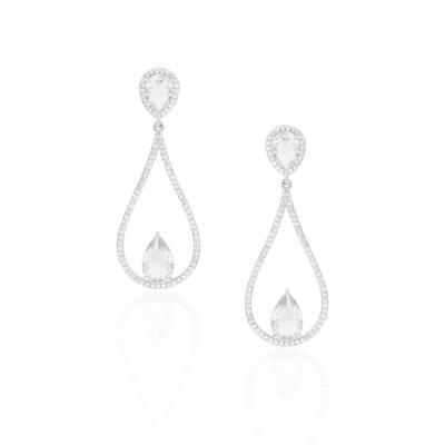 Brinco Festa Gota Cristal Rbranco