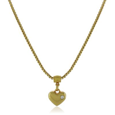 Colar Elos Coração Dourado