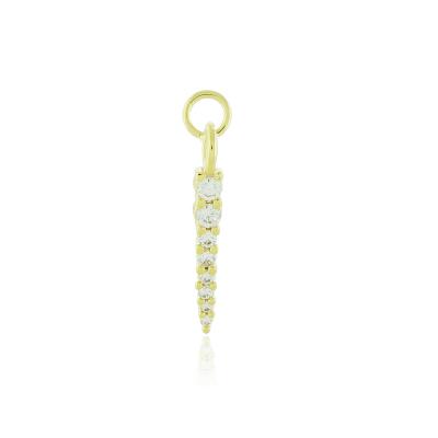 Charm Faixa Zirconia Dourado