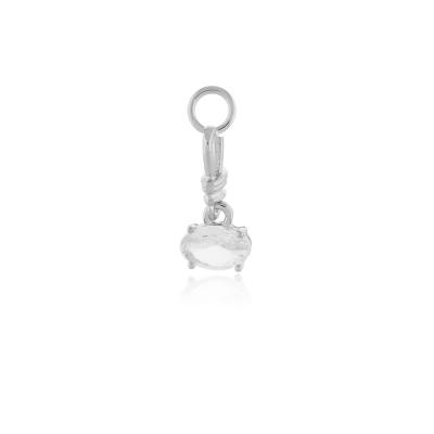 Charm Pedra Oval Rbranco