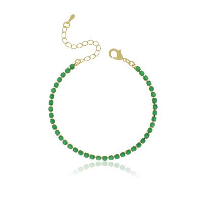 Pulseira Rita Esmeralda Dourado