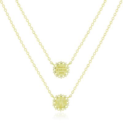 Escapulário Livrai Me Do Mal Dourado