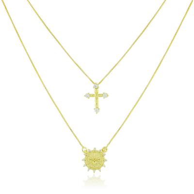 Escapulário Espírito Santo Dourado