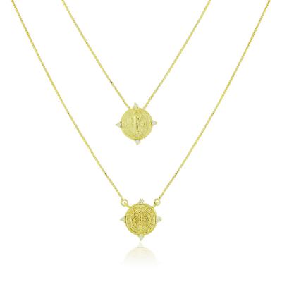 Escapulário São Bento Dourado