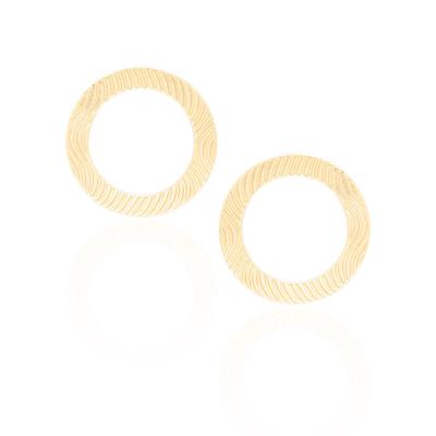 Brinco Vazado Textura Dourado