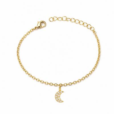 Pulseira Infantil Mini Lua Dourado