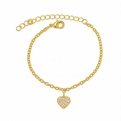 Pulseira Infantil Mini Coração Dourado