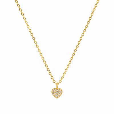 Colar Infantil Mini Coração Dourado
