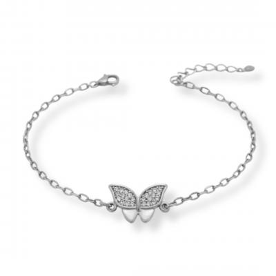 Pulseira Infantil Borboleta Rbranco