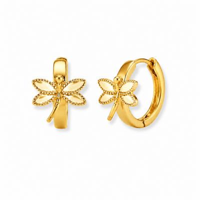 Brinco Infantil Libelula Dourado
