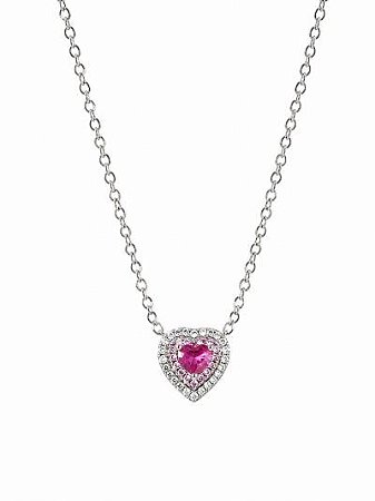 Colar Cora Ródio Rosa
