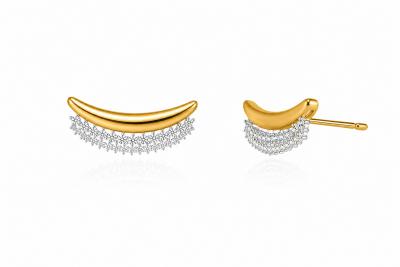 Brinco E. Cuff Liso Crav Dourado