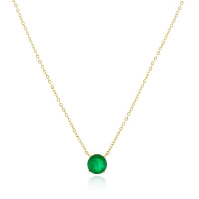 Colar Paula 10Mm Dourado Verde