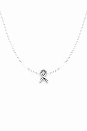Colar Nylon Outubro Rosa Rbranco