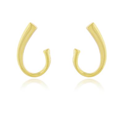 Brinco U Invertido Dourado