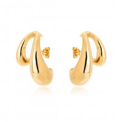 Brinco U Duplo Bold Dourado