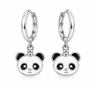 Brinco Infantil Argola Panda Rbranco