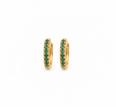 Brinco Samara P Verde Dourado