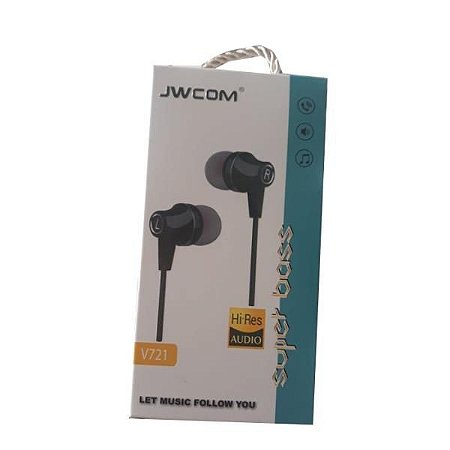 FONE OUVIDO C/ MICROF. 3,5mm / 1,2m ANATOM. - V721 - JWCOM - Pasin  Distribuidora