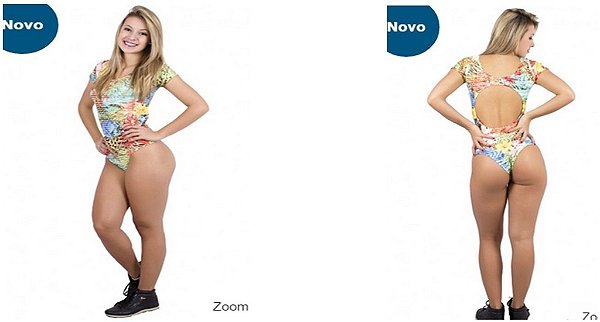 Body costa aberta tecido bolha estampado