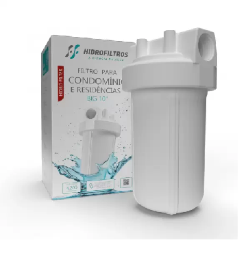 FILTRO DE AGUA 10" BIG S/ROSCA BRANCO - HIDROFILTROS