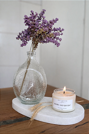 Bandeja decorativa mármore branco formato orgânico