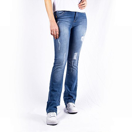 calça jeans flare feminina max denim