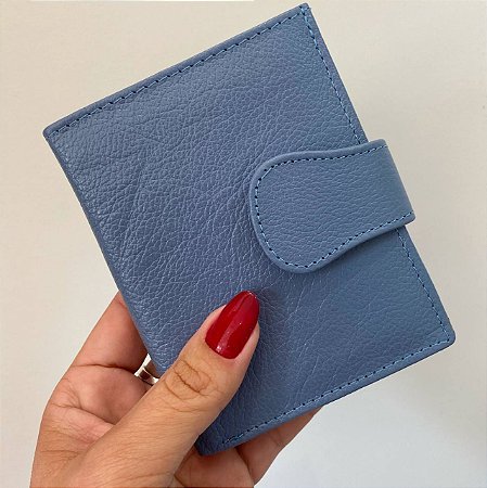 blue leather handbolsa