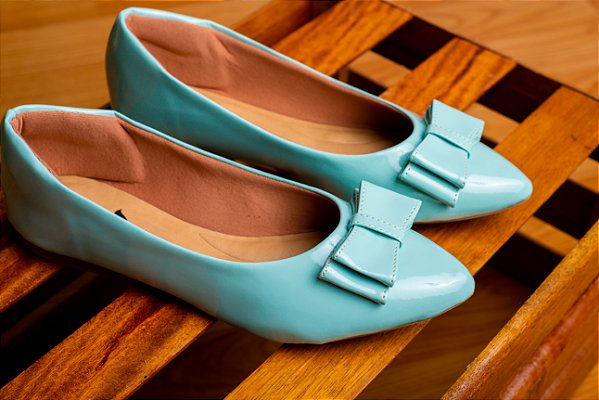 sapatilha verde agua