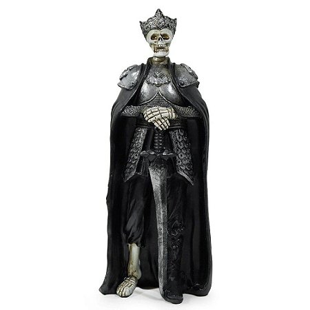 Caveira Resina Decorativa The King Preto