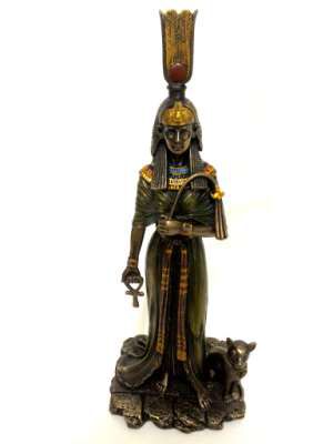 Rainha Egípcia Nefertari Com Deusa Gata Bastet