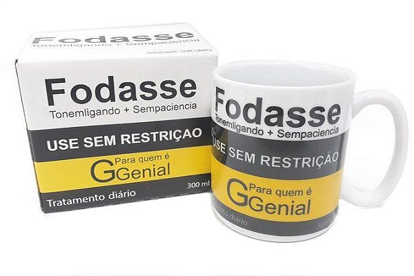 Caneca Porcelana Fodasse 300ml