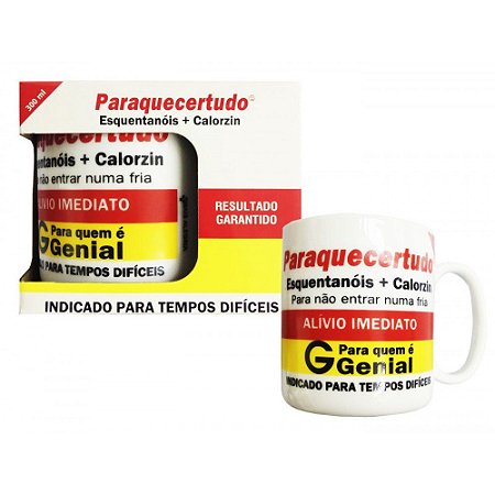 Caneca Porcelana Paraquecertudo