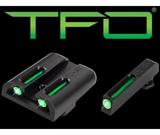 Alça e Massa de Mira Truglo Ruger LC9, 9S 380 TFO Fibra + Tritium