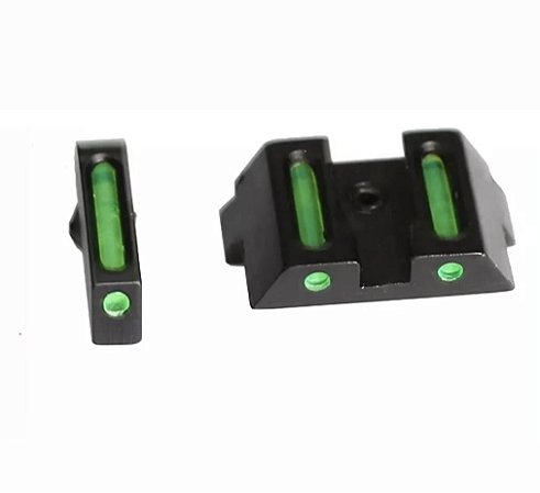 Alça e Massa de Mira de Fibra Verde Americana Para Taurus G2 e G3