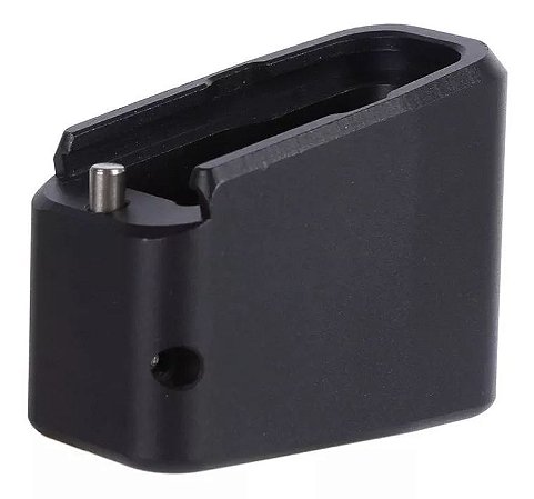 Bumper CNC Extensor Prolongador Alumínio Glock Ipsc - Preto