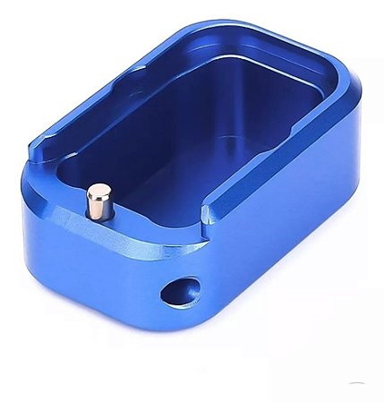 Bumper CNC Extensor Prolongador Alumínio Glock Ipsc - Azul