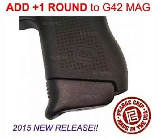 Bumper Prolongador Carregador Pistola Glock G42 .380 +1 Tiro