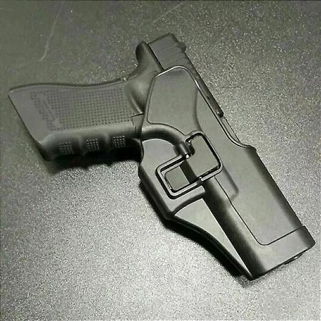 Coldre Polímero com Trava Tipo Blackhawk Glock - Destro